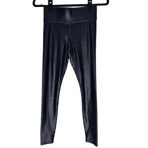 Carbon 38 S Black Shimmer High Rise Leggings Takara Shine Gym Yoga Athletic